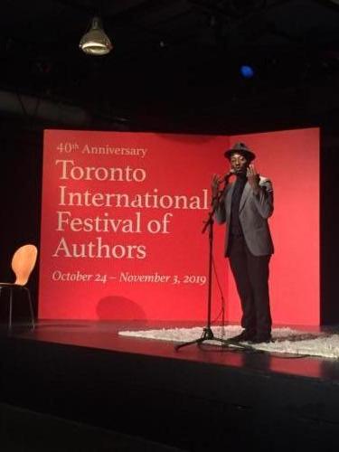 Ian Keteku featuring at our annual poetry slam at the Toronto International Festival of Authors